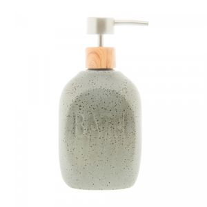 Porta Sabonete Líquido de Cerâmica Granilite Bath Cinza 430ml - Lyor