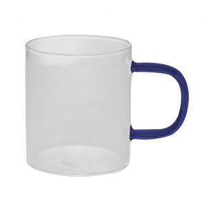 Conjunto 2 Canecas de Vidro Borossilicato com Alça Azul 270ml - Lyor