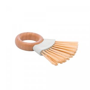 Conjunto Pá e Escova para Limpeza com Alça de Bambu 17,5cm x 17cm x 4,5cm - Lyor