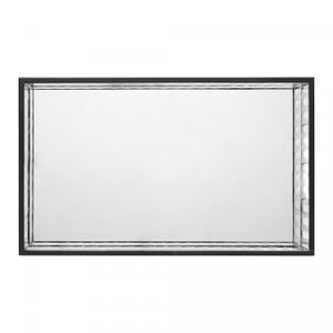 Bandeja de Metal com Espelho Preta 20cm x 30cm x 4cm - Lyor