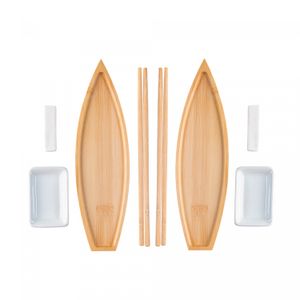 Conjunto 8 Peças para Sushi de Bambu Nagasaki - Lyor