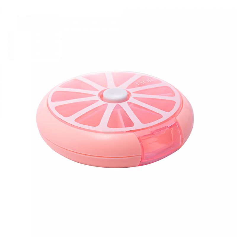 Porta-Comprimidos-Giratorio-de-Plastico-Rosa-9cm-x-9cm-x-25cm-Lyor