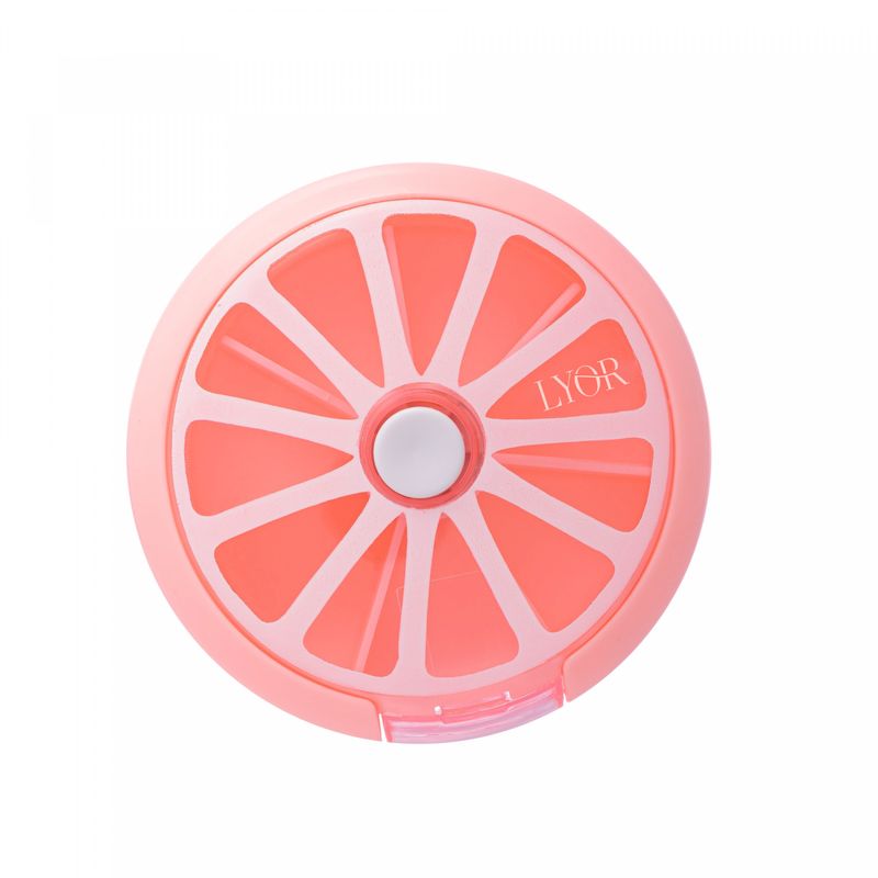 Porta-Comprimidos-Giratorio-de-Plastico-Rosa-9cm-x-9cm-x-25cm-Lyor