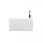 Porta-Detergente-Liquido-de-Ceramica-com-Suporte-para-Esponja-Branco-Lyor