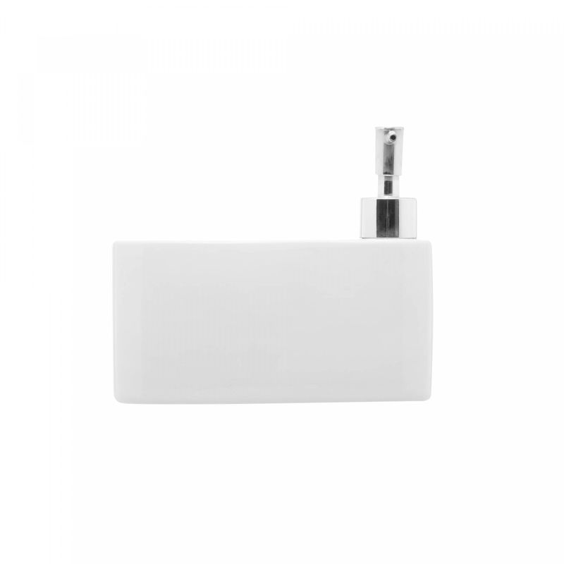 Porta-Detergente-Liquido-de-Ceramica-com-Suporte-para-Esponja-Branco-Lyor