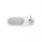Porta-Detergente-Liquido-de-Ceramica-com-Suporte-para-Esponja-Branco-Lyor