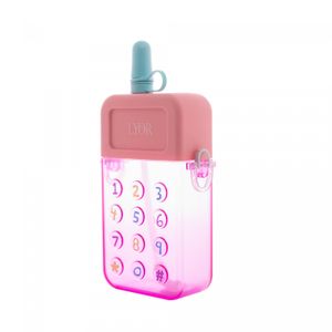 Garrafa Squeeze de Policarbonato Formato Celular Rosa 300ml - Lyor