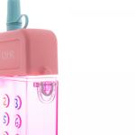 Garrafa-Squeeze-de-Policarbonato-Formato-Celular-Rosa-300ml-Lyor