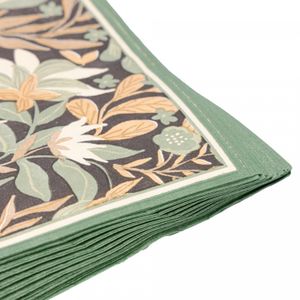 Conjunto de 20 Guardanapos de Papel Estampado Green Garden 25cm x 25cm - Lyor