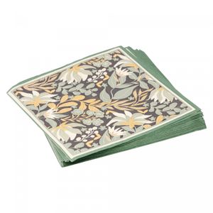 Conjunto de 20 Guardanapos de Papel Estampado Green Garden 33cm x 33cm - Lyor