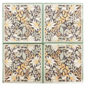 Conjunto de 20 Guardanapos de Papel Estampado Green Garden 33cm x 33cm - Lyor