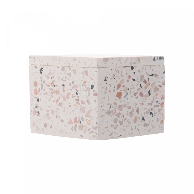 Organizador-Quadrado-de-Marmore-Terrazo-com-Tampa-Branco-8cm-x-8cm-x-65cm-Lyor