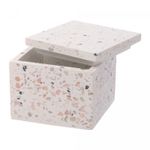Organizador-Quadrado-de-Marmore-Terrazo-com-Tampa-Branco-8cm-x-8cm-x-65cm-Lyor