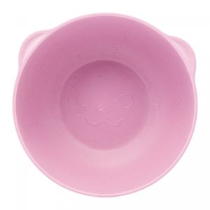 Bowl de Bambu e PP Baby Bear Rosa 13,5cm x 13,5cm x 6,5cm - Lyor
