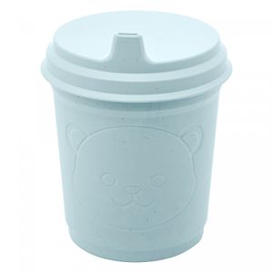 Copo de Bambu e PP com Tampa Baby Bear Azul 450ml - Lyor