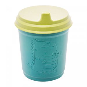 Copo de Bambu e PP com Tampa Baby Dino Verde 450ml - Lyor
