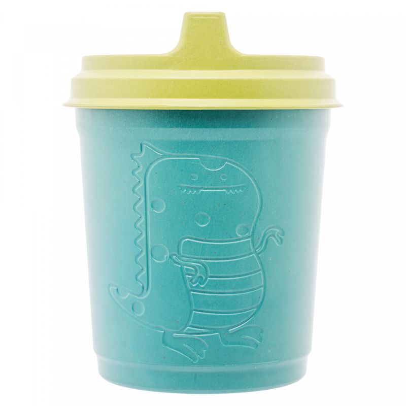 Copo-de-Bambu-e-PP-com-Tampa-Baby-Dino-Verde-450ml-Lyor