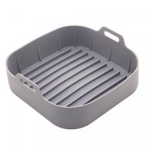 Forma Quadrada de Silicone para Air Fryer Cinza 16cm x 5,5cm - Lyor