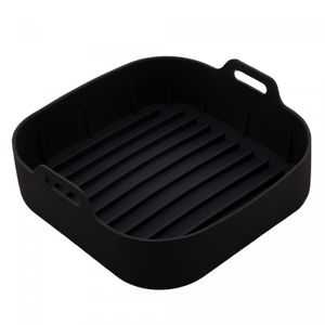 Forma Quadrada de Silicone para Air Fryer Preta 16cm x 5,5cm - Lyor