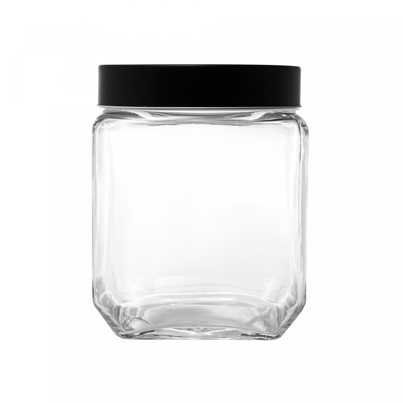 Pote-de-Vidro-com-Tampa-de-Metal-e-Acrilico-Gastro-Preta-12L-Lyor