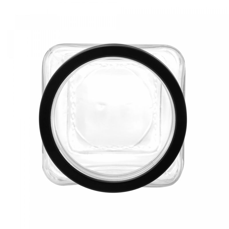 Pote-de-Vidro-com-Tampa-de-Metal-e-Acrilico-Gastro-Preta-12L-Lyor