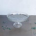 Prato-para-Bolo-de-Vidro-com-Pe-Angel-30cm-x-15cm-Lyor