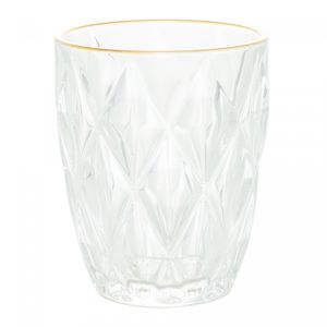 Copo de Vidro com Fio de Ouro Diamond 270ml - Lyor