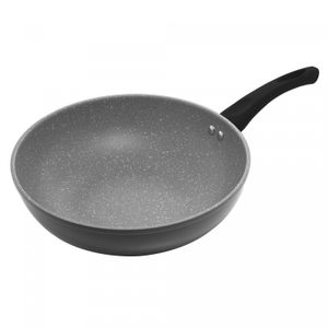 Frigideira Wok de Indução em Alumínio com Revestimento Cerâmico Chef Pro Cinza 28cm - Lyor