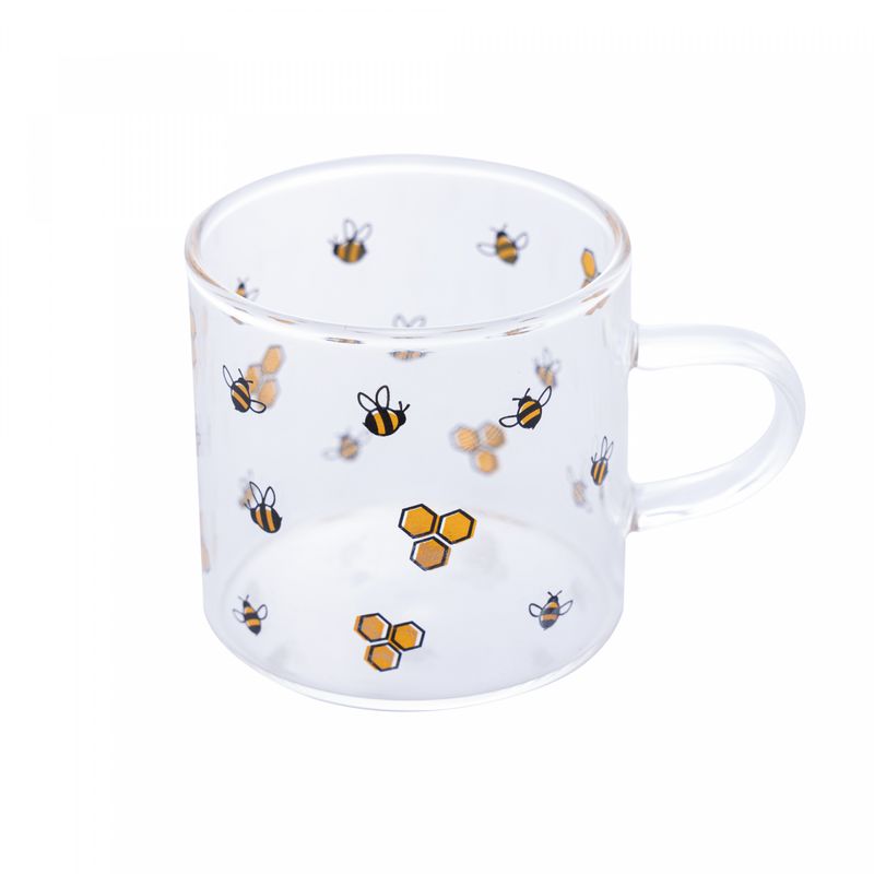 Caneca-de-Vidro-Borossilicato-Resistente-ao-Calor-Bee-125ml-Lyor