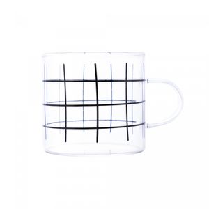 Caneca de Vidro Borossilicato Resistente ao Calor Stripes 125ml - Lyor