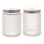 Porta-Mantimento-de-Vidro-Lapidado-Sortido-com-Tampa-Inox-500ml-Lyor