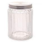 Porta-Mantimento-de-Vidro-Lapidado-Sortido-com-Tampa-Inox-500ml-Lyor