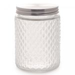 Porta-Mantimento-de-Vidro-Lapidado-Sortido-com-Tampa-Inox-500ml-Lyor