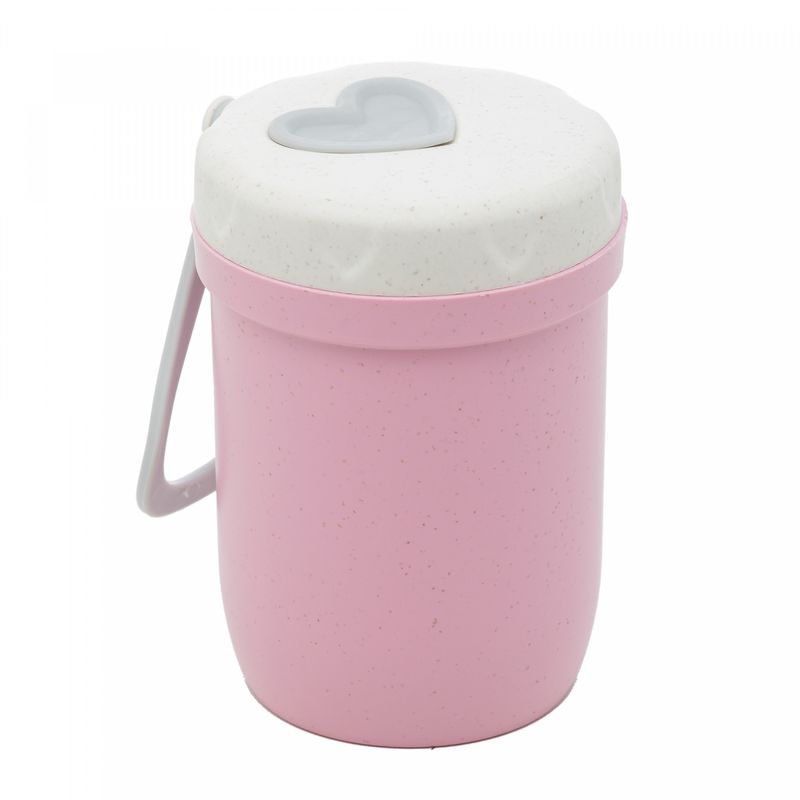 Pote-Termico-de-Bambu-e-PP-Parede-Dupla-com-Alca-de-Silicone-e-Tampa-Rosa-300ml-Lyor