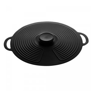 Tampa de Silicone para Panela Preta 27cm - Lyor