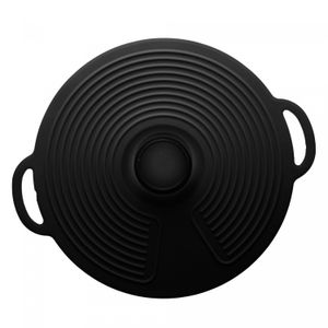 Tampa de Silicone para Panela Preta 27cm - Lyor