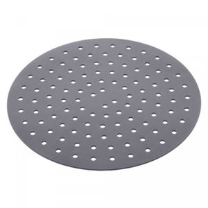 Tapete Protetor de Silicone para Fritadeira Air Fryer e Fogão Indução Redondo Cinza 18,5cm - Lyor