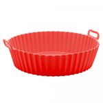 Forma-Redonda-de-Silicone-para-Air-Fryer-Vermelha-19cm-x-65cm-Lyor