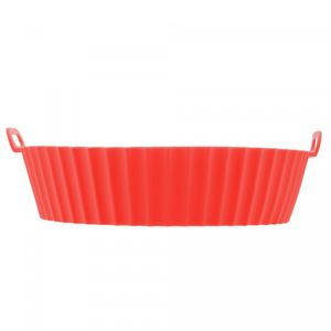Forma Redonda de Silicone para Air Fryer Vermelha 19cm x 6,5cm - Lyor