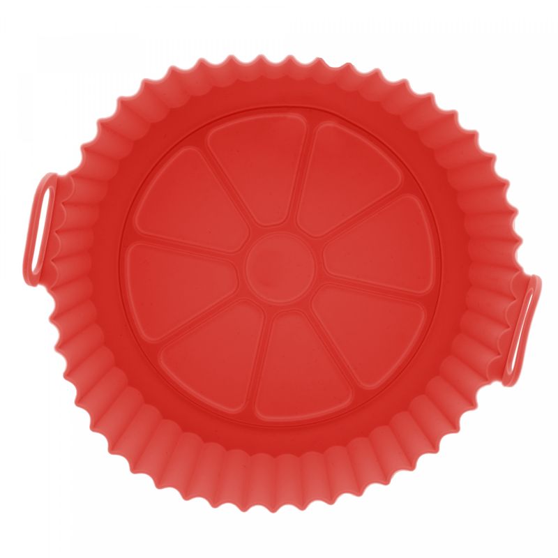 Forma-Redonda-de-Silicone-para-Air-Fryer-Vermelha-19cm-x-65cm-Lyor
