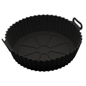 Forma Redonda de Silicone para Air Fryer Preta 19cm x 6,5cm - Lyor
