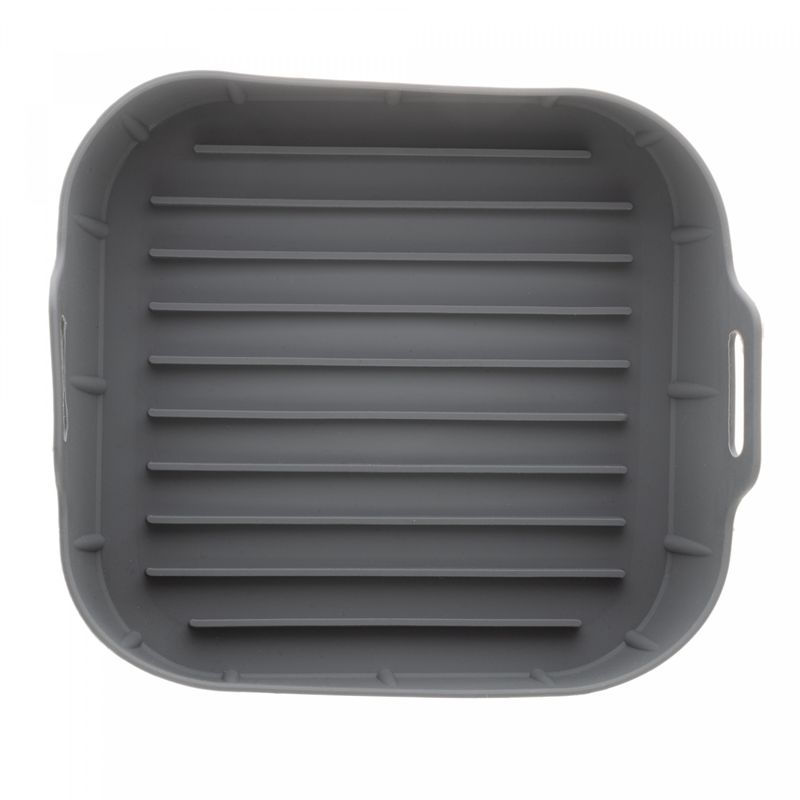 Forma-Quadrada-de-Silicone-para-Air-Fryer-Cinza-20cm-x-7cm-Lyor