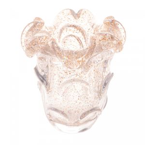 Vaso de Vidro Italy Dourado 15cm x 16cm - Lyor