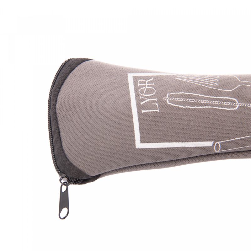 Conjunto-6-Pecas-Estojo-de-Neoprene-Cinza-com-3-Talheres-Positano-Canudo-e-Escovinha-Lyor