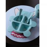 Conjunto-de-Prato-com-2-Talheres-de-Bambu-e-PP-Baby-Bear-Azul-Lyor
