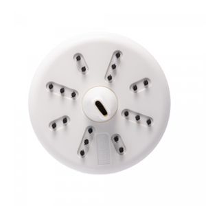Mini Aspirador de Pó Automático de Plástico Branco 6cm x 6cm x 8cm - Lyor