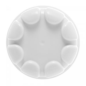 Moedor para Alho de Plástico com Descascador de Silicone Branco 5cm x 5cm x 13,5cm - Lyor