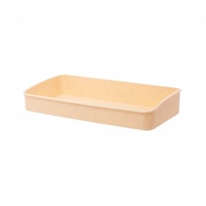 Conjunto 3 Porta Temperos de Bambu e PP com Colher e Bandeja Lines Bege 10cm x 18cm x 7cm - Lyor