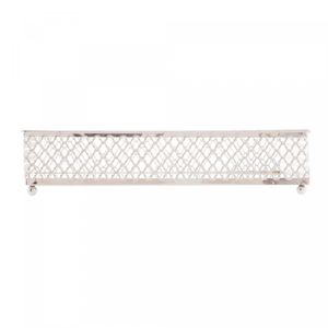 Bandeja de Metal com Espelho Barcelona Prateada 21cm x 13cm x 5cm - Lyor