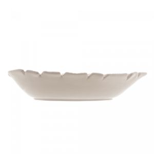 Folha Decorativa de Cerâmica Banana Leaf Branco 23cm x 16cm x 4,5cm - Lyor